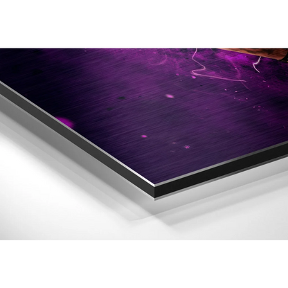 Purple Metallic Art on Brushed Aluminium Dibond | Glass Wall Art Print | vintageantiquesgifts.com