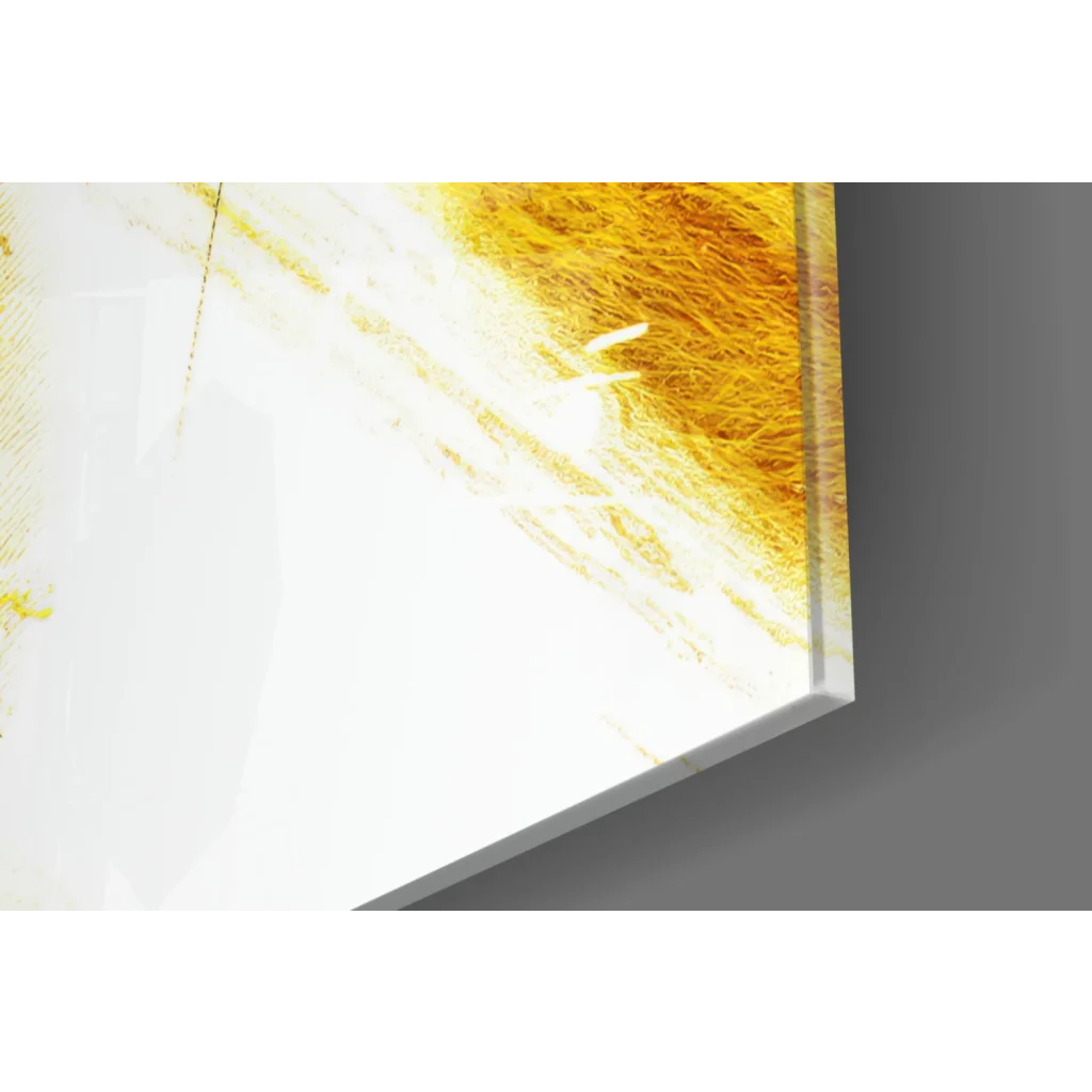 LeBron James Lakers glass wall art canvas in gold purple hues