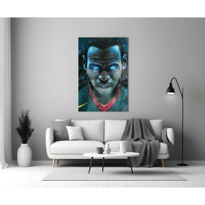 LeBron James Glowing Eyes Basketball Canvas Wall Art | Modern Wall Art Decor | vintageantiquesgifts.com