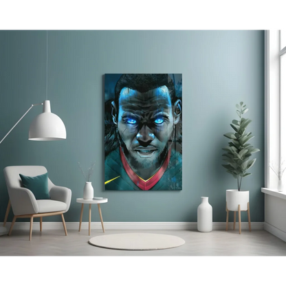 LeBron James Glowing Eyes Basketball Canvas Wall Art | Contemporary Home Wall Art | vintageantiquesgifts.com