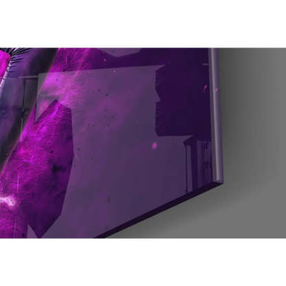 Purple glowing gemstone in LeBron James Lakers 23 wall art print