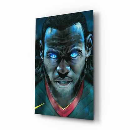 LeBron James Glowing Eyes Basketball Canvas Wall Art | Insigneart USA | vintageantiquesgifts.com