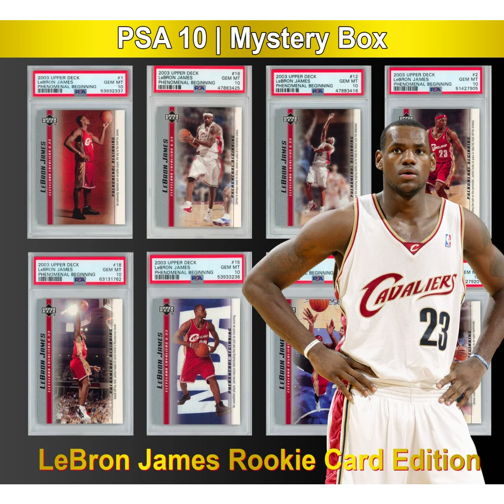 LeBron James PSA 10 Upper Deck rookie card in protective sleeve