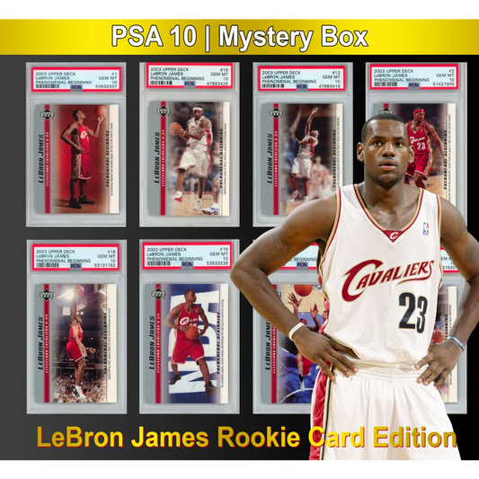LeBron James PSA 10 Upper Deck rookie card in protective sleeve