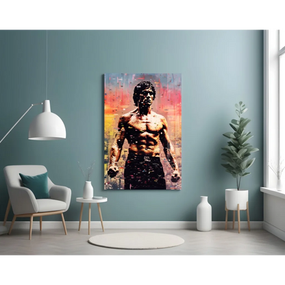 Bruce Lee Canvas Wall Art in Bold Vibrant Colors | Contemporary Home Wall Art | vintageantiquesgifts.com