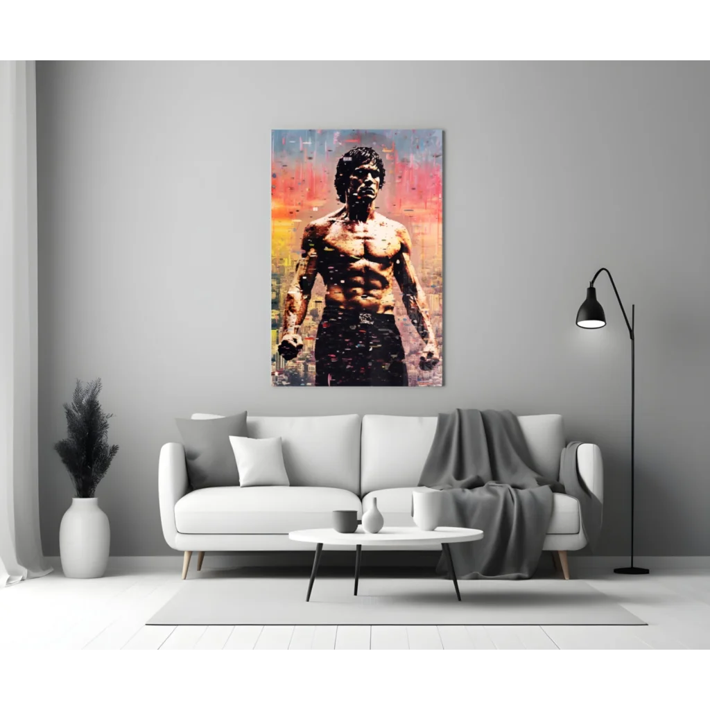 Bruce Lee Canvas Wall Art in Bold Vibrant Colors | Modern Wall Art Decor | vintageantiquesgifts.com