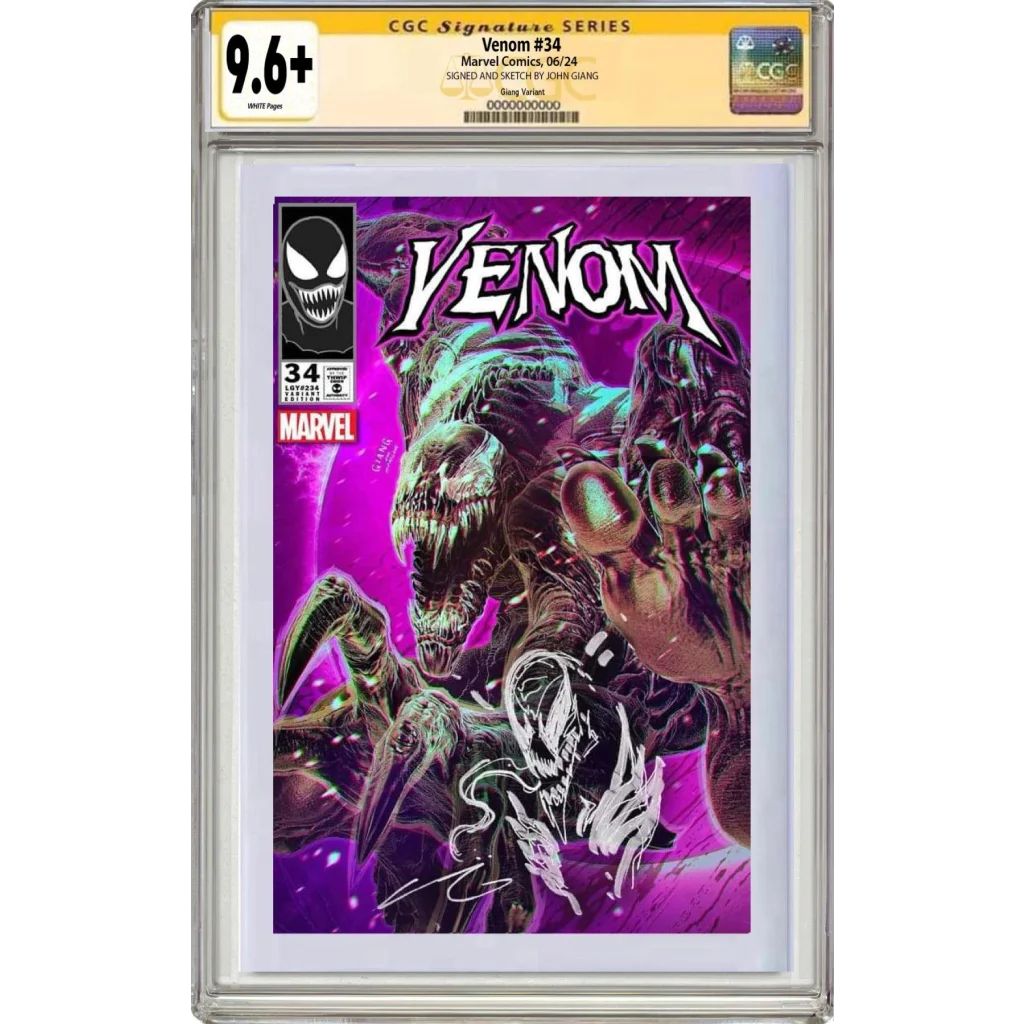 Lee Price Venom symbiote alien comic book poster with signed #34 cover