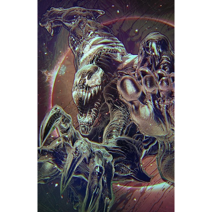 Lee Price metallic Venom symbiote alien creature wall art poster