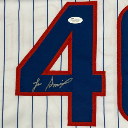 Lee Smith autographed Chicago pinstripe jersey with #40 embroidery