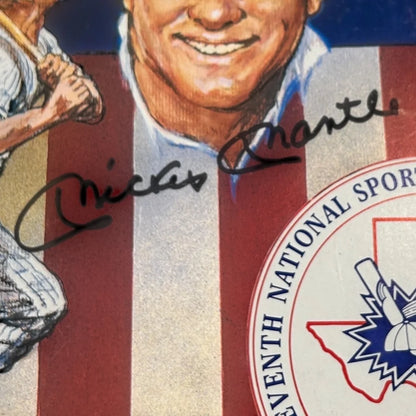 Deluxe framed Legendary Baseball Stars autograph collection with signed card