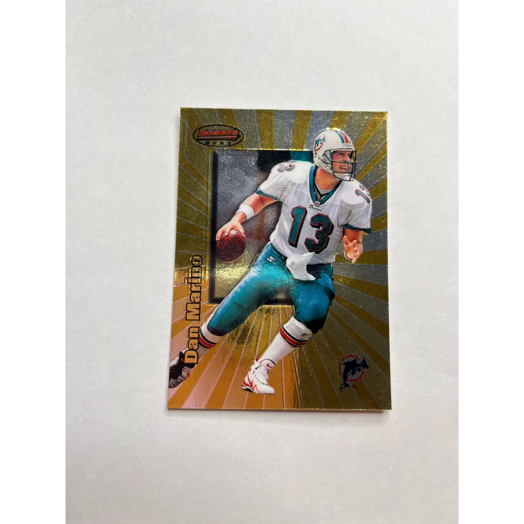 Dan Marino football trading card from his prime Dolphins days, a must-have Marino card