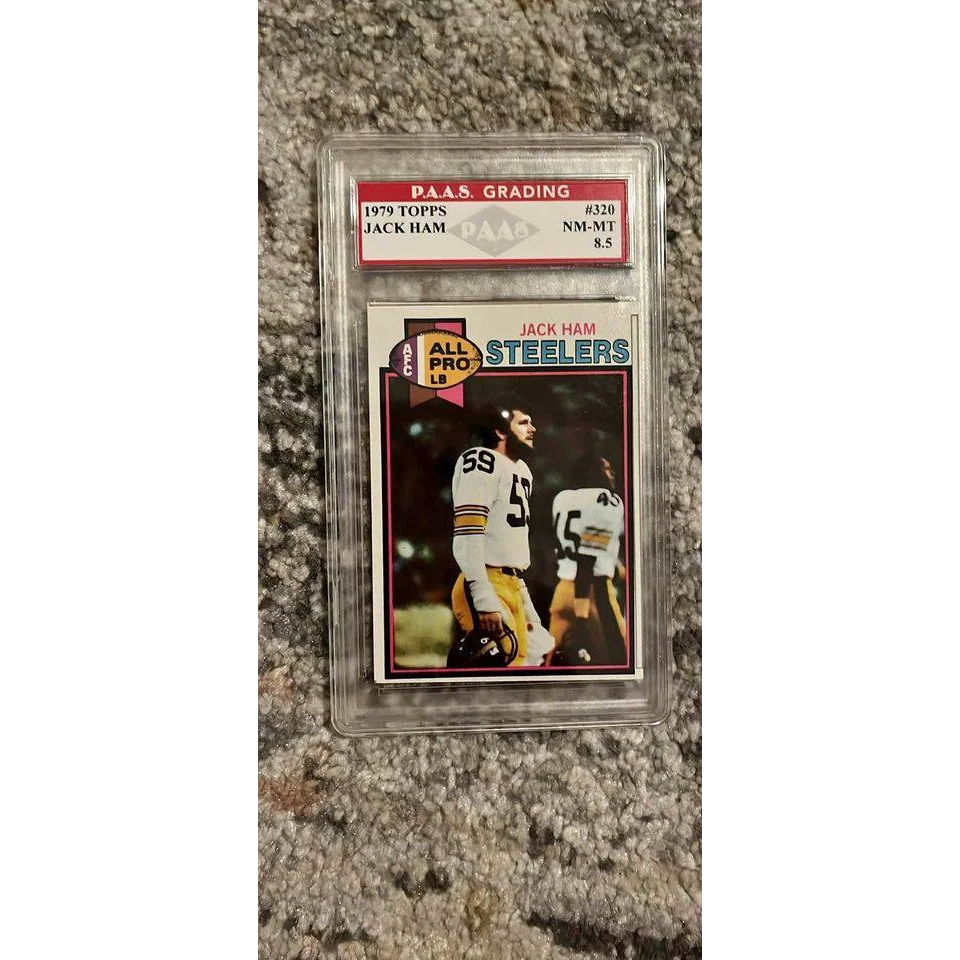 Graded 1979 Topps Jack Ham football card for sale, perfect ham card for collectors