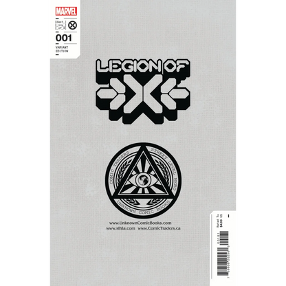 Variant Legion of X comic with minimalist cover, Legion of X logo, circular emblem, Mico Suayan exclusive