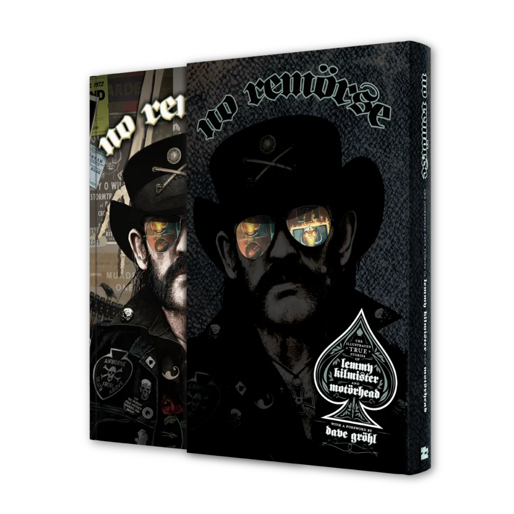 Lemmy Kilmister illustrated true stories collector edition with Motorhead No Remorse album art