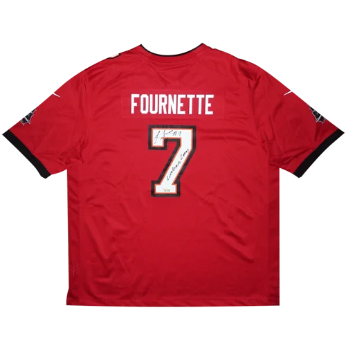 Leonard Fournette autographed Tampa Bay Buccaneers red Nike jersey #7
