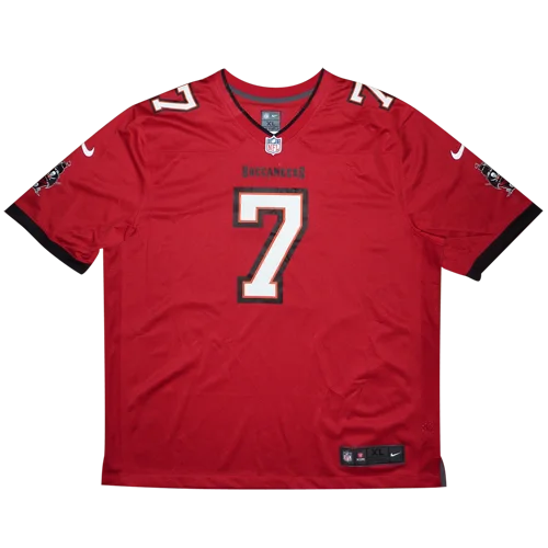 Leonard Fournette autographed red Tampa Bay Buccaneers Nike jersey number 7