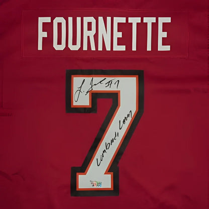 Leonard Fournette autographed Tampa Bay Buccaneers red Nike jersey #7