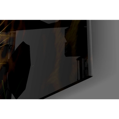Sleek white laptop on stunning tempered glass art