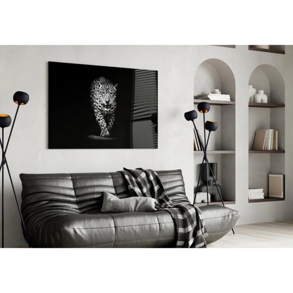Stunning Leopard Canvas Wall Art in Bold Black and White | Contemporary Home Wall Art | vintageantiquesgifts.com