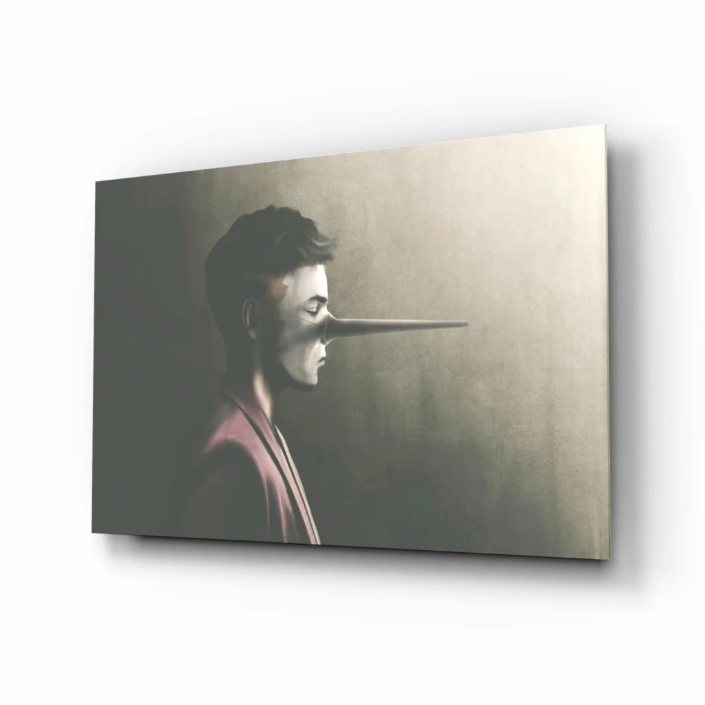 Elongated Nose Portrait Canvas Wall Art in Sepia Tones | Insigneart USA | vintageantiquesgifts.com