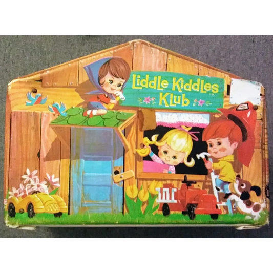Vintage 1965 Liddle Kiddles Klub carrying case with farm animals