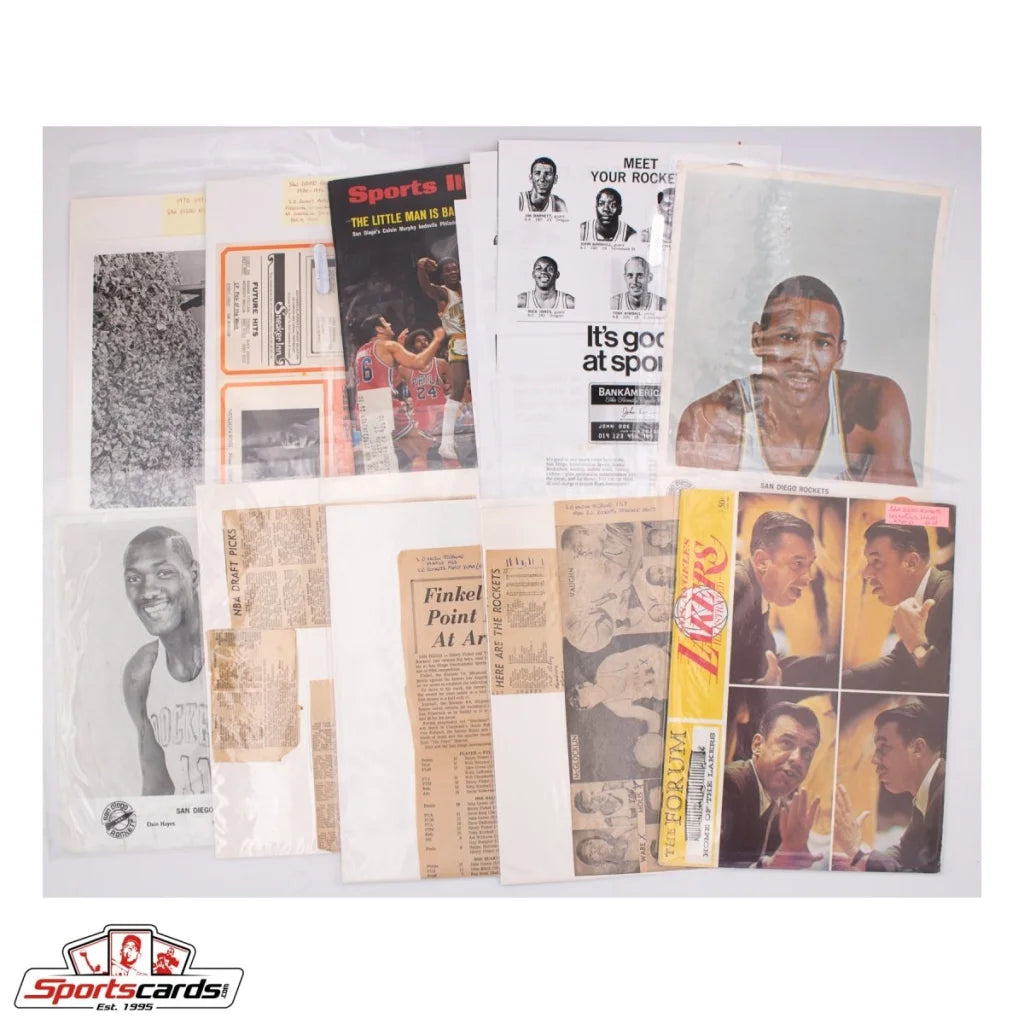 Vintage San Diego Rockets basketball memorabilia collection