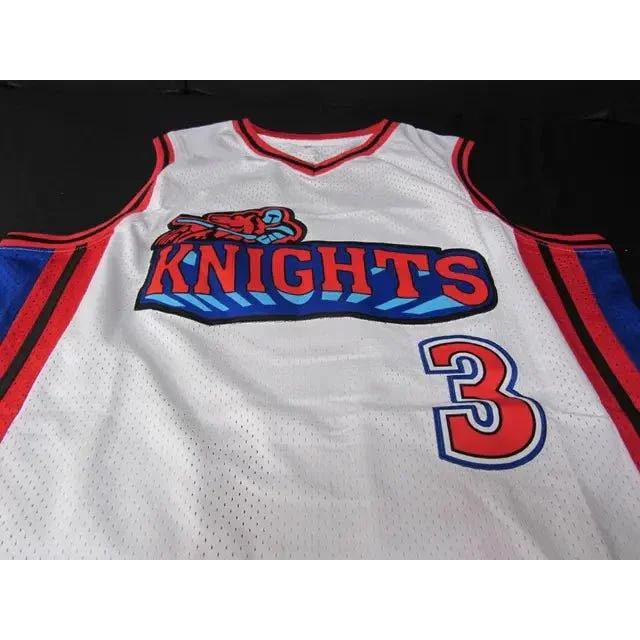 White mesh Lil Bow Wow basketball jersey with COA and number 3 featuring red and blue accents