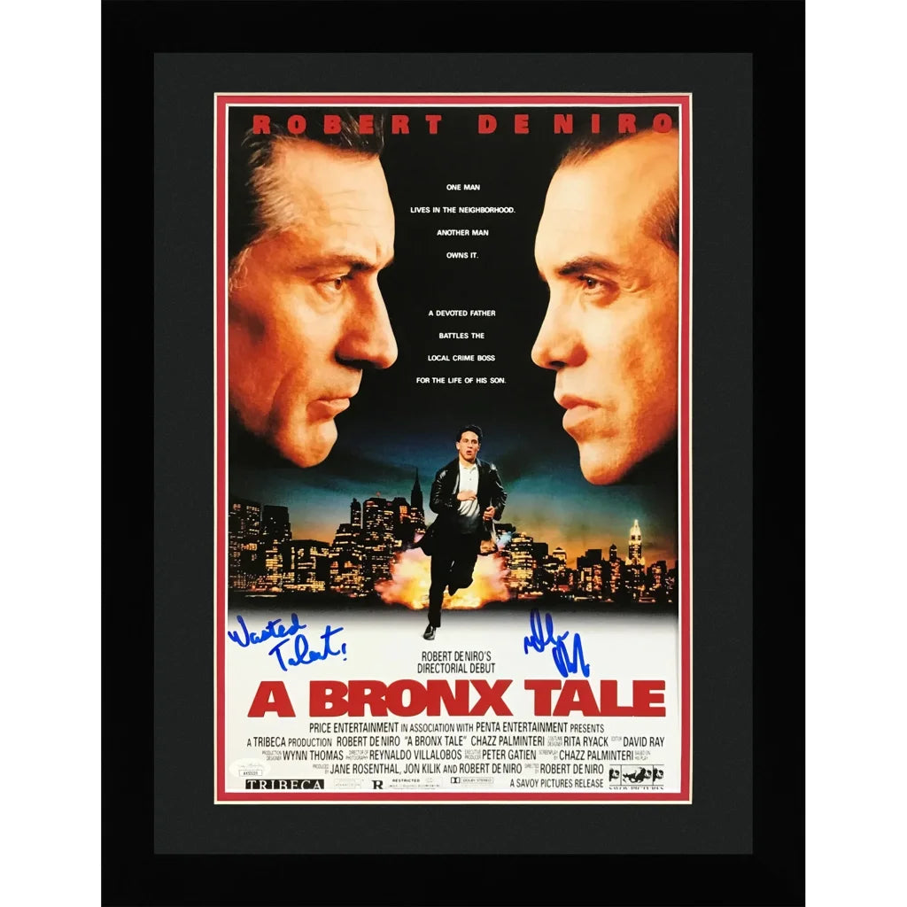 Lillo Brancato autographed deluxe framed 11x14 A Bronx Tale movie poster with De Niro portraits