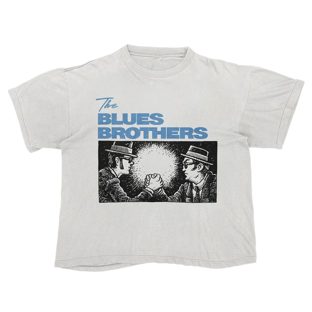 White limited edition Blues Brothers T-shirt with Mission From God graphic print