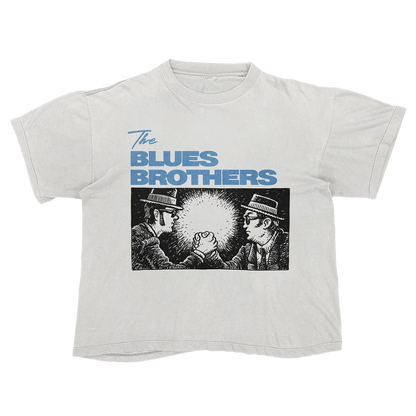 White limited edition Blues Brothers T-shirt with Mission From God graphic print