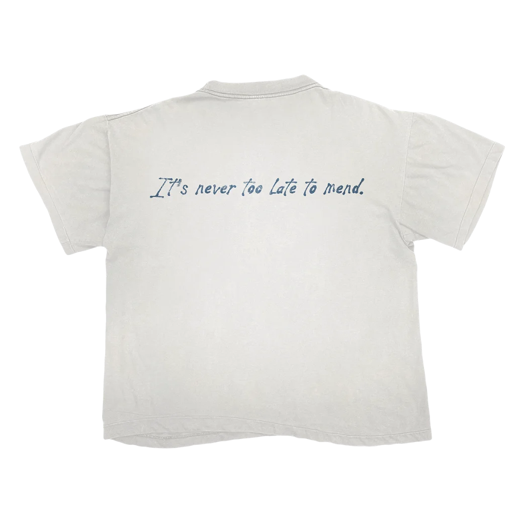 Limited edition Blues Brothers T-shirt with its never too late to mend print