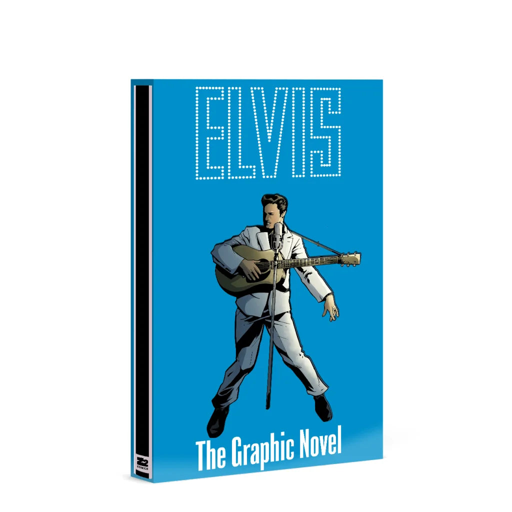 Limited edition Elvis Presley high quality art book with blue cover and guitar illustration