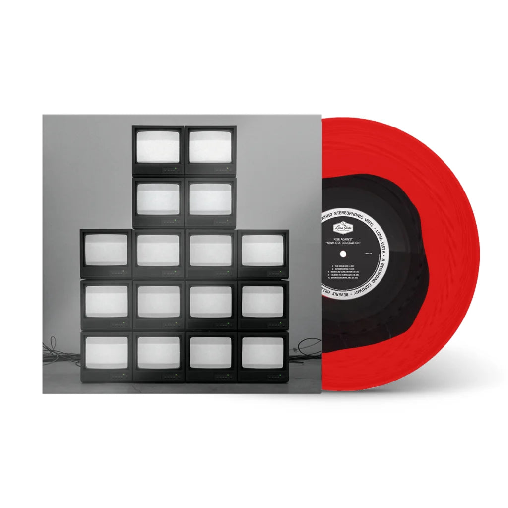 Limited Edition Nowhere Generation Vinyl LP with two-tone red black record and TV pyramid
