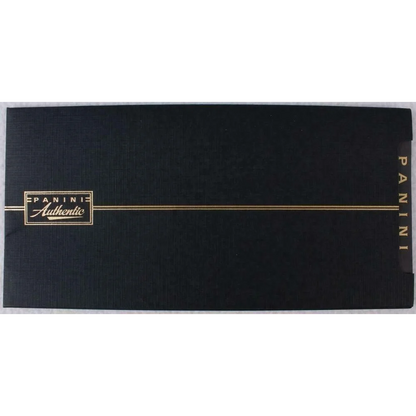 Black Panini trading card folder with gold accents for Limited Edition Saquon Barkley signed photo