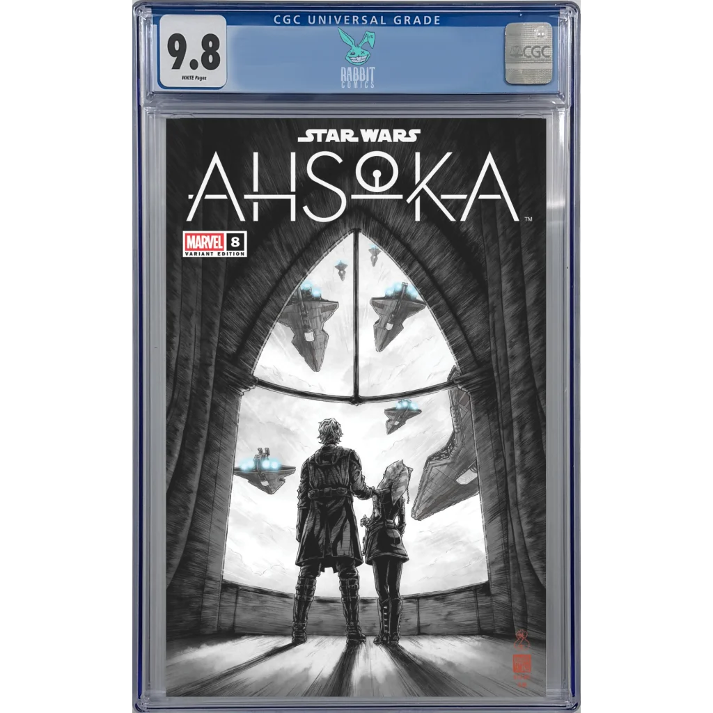 Limited edition Star Wars Ahsoka CGC 9.8 comic black and white cover