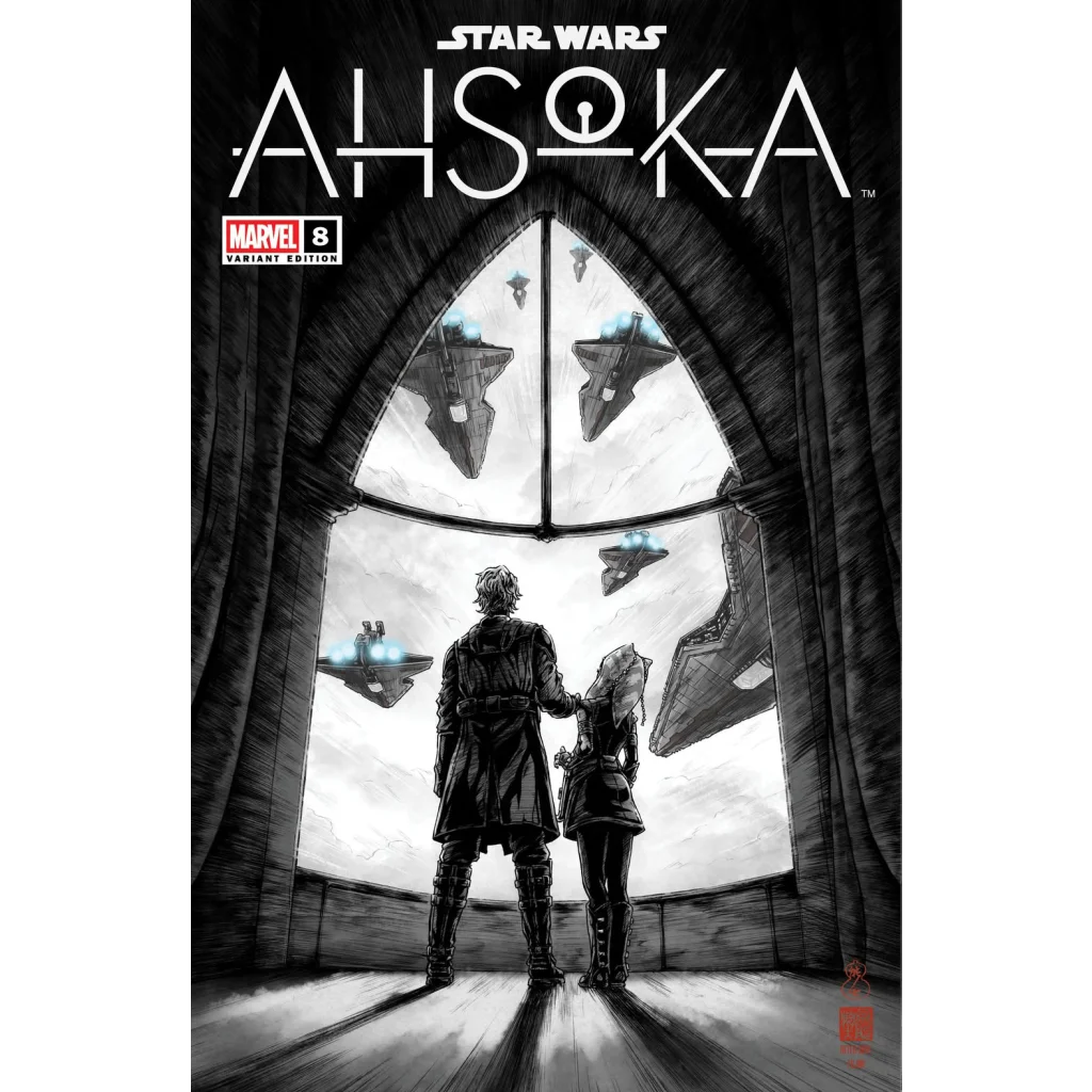 Limited edition Star Wars Gothic cathedral comic cover issue 8 in black and white