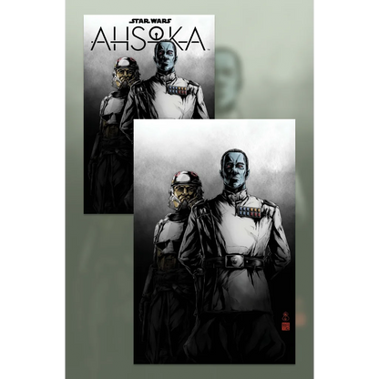 Limited edition Star Wars black and white Thrawn comic book cover