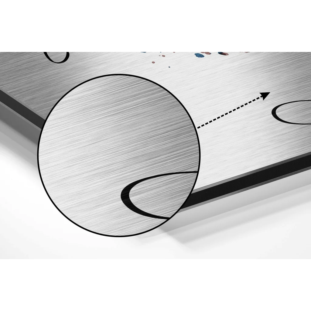 Line Art Brushed Aluminium Dibond Wall