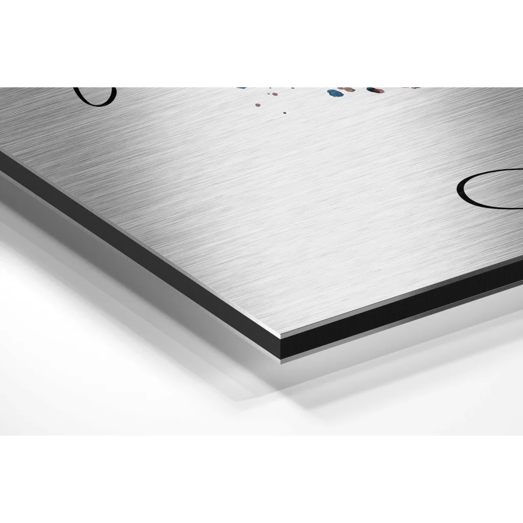 Glass Wall Art Line Art Brushed Aluminium Dibond Wall