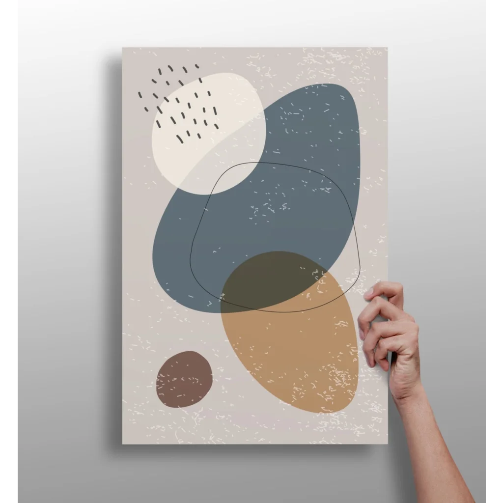 Insigne Aluminum Prints in Muted Blue Abstract Organic Shapes | Insigneart USA | vintageantiquesgifts.com
