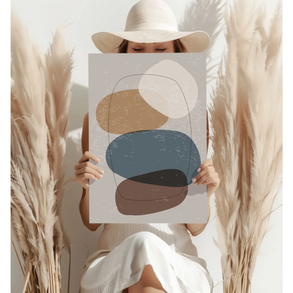 Stunning earthy abstract insigne aluminum print in muted tones