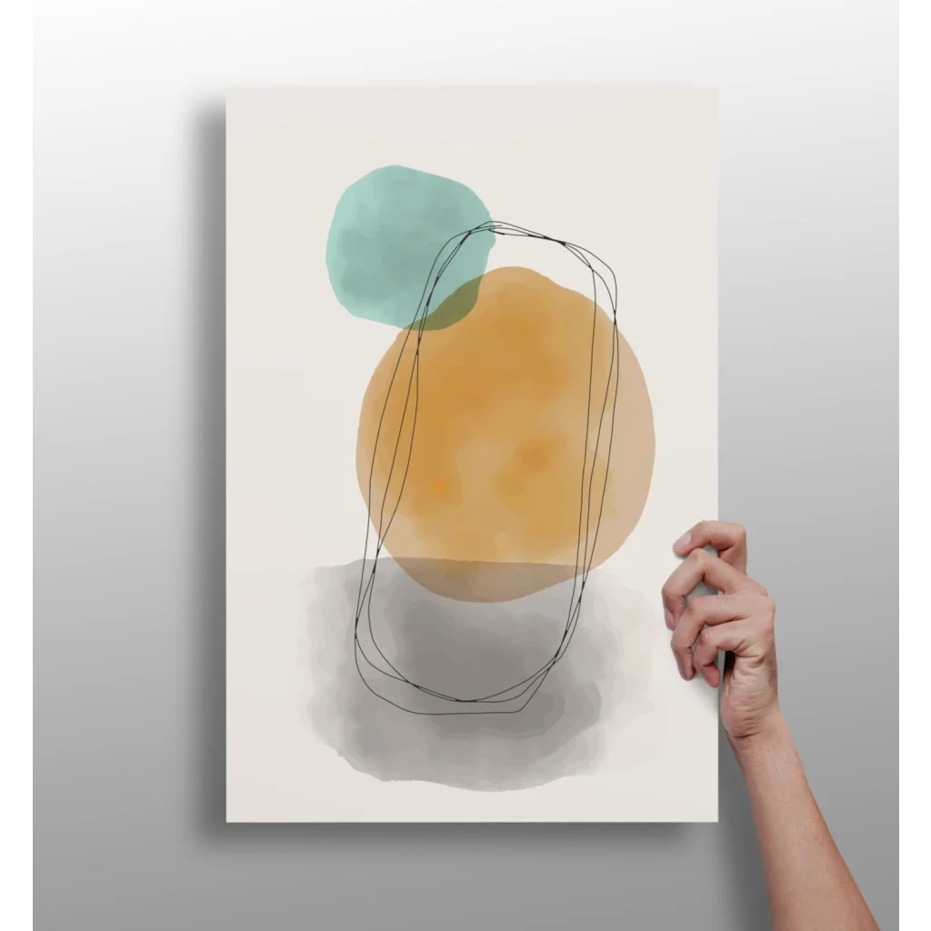 Stunning insigne aluminum prints with abstract watercolor circles