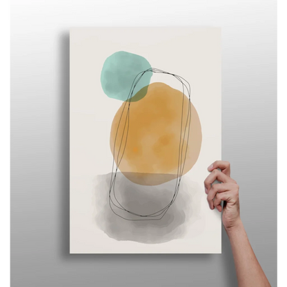 Stunning insigne aluminum prints with abstract watercolor circles