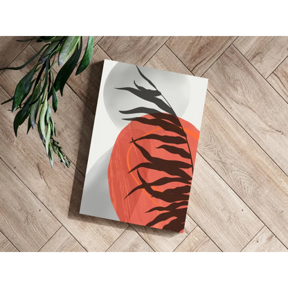 Bold Orange Leaf Insigne Aluminum Prints for Modern Walls | Modern Wall Art Decor | vintageantiquesgifts.com