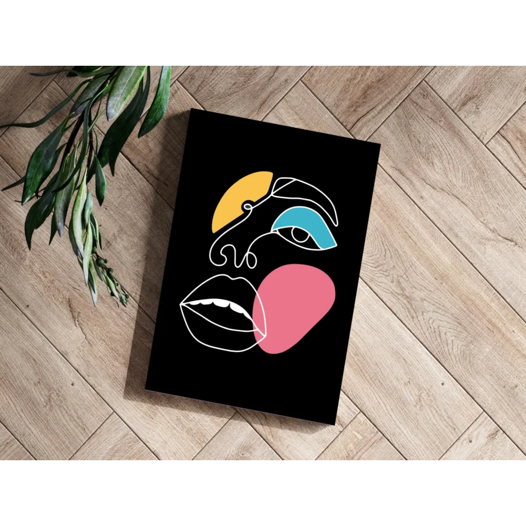 Bold Geometric Face on Insigne Aluminum Prints