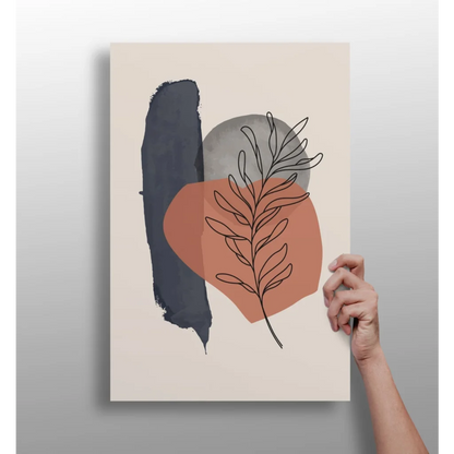 Stunning insigne aluminum prints with bold abstract leaf design