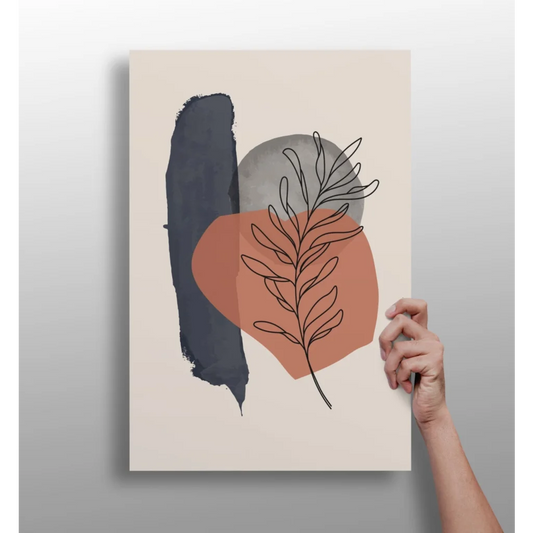 Stunning insigne aluminum prints with bold abstract leaf design