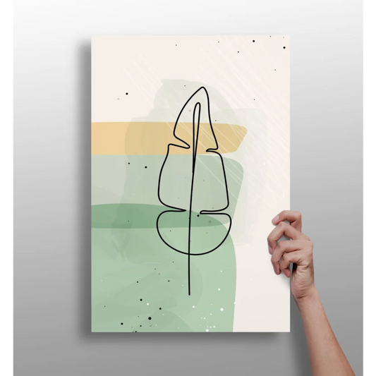 Minimalist Leaf Insigne Aluminum Prints Transform Your Space | Insigneart USA | vintageantiquesgifts.com