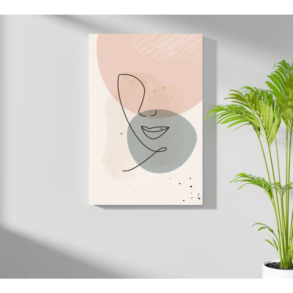 Blush Abstract Face on Insigne Aluminum Print