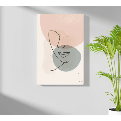 Blush Abstract Face on Insigne Aluminum Print